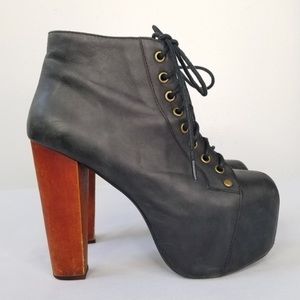 Jeffrey Campbell Lita distressed black size 6